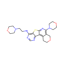 c1nc(NCCN2CCOCC2)c2sc3nc(N4CCOCC4)c4c(c3c2n1)CCOC4 ZINC000035850118
